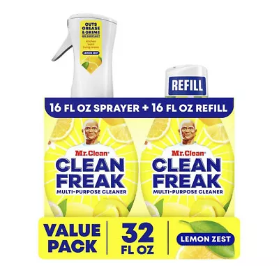 Mr. Clean Clean Freak Multi-Surface Spray Pk 1 Starter Kit 1 Refill Lemon Zest • $12.49