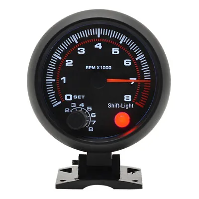 3.75”Universal Car Tachometer Tacho Gauge Meter LED Light 0-8000 RPM 12V Quality • $19.29