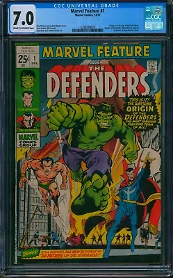 Marvel Feature #1 🌟 CGC 7.0 🌟 1st Appearance Of The DEFENDERS! Key Comic 1971 • $255