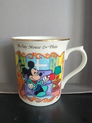 Lenox Mickey Mouse And Pluto Coffee Mug Tea Cup Disney 1999 Animated Series Vtg • $30