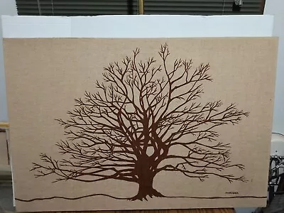 Large 36  X 24  Marushka Silkscreen Framed Canvas Print Tree Sceen • $200