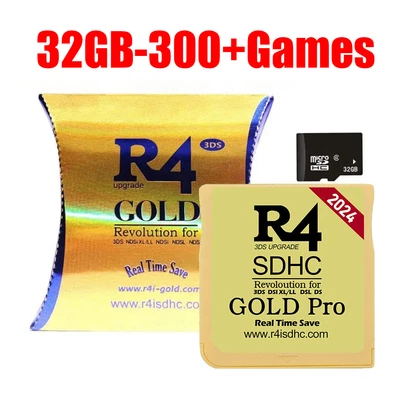 2024 R4 Gold Pro SDHC For DS/3DS/2DS/ Revolution Cartridge 32GB 300+Games • $24.99