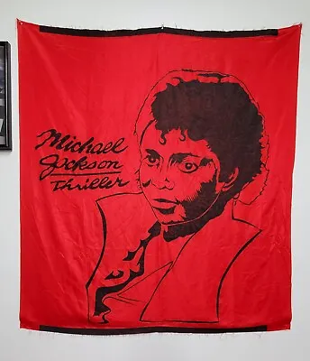 Vintage Michael Jackson Thriller 80s Tapestry Wall Decor (49x45) • $59.95