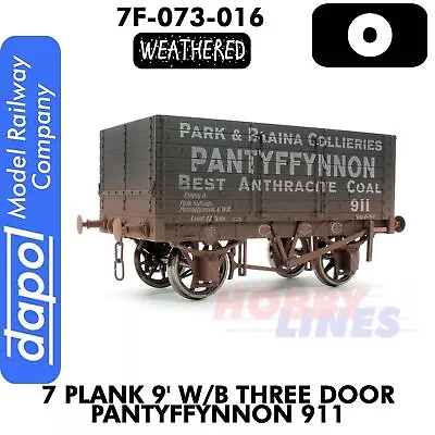 7 PLANK 9' WAGON THREE DOOR PANTYFFYNNON 911 1:43 O Gauge Dapol 7F-073-016 • £50.71