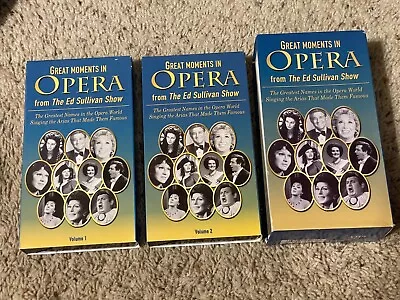 Great Moments In Opera From The Ed Sullivan Show 2 Tape VHS Box Set • $4.99