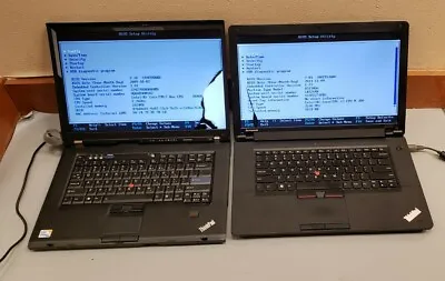 Lot Of 2 Lenovo ThinkPad Edge 15/T500 I3/C2D 1GB RAM 0GB HDD CRACKED SCREEN • $95