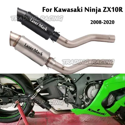 For Kawasaki Ninja ZX10R 2008-2020 Motorcycle Slip On Exhaust Pipe Mid Link Tube • $118