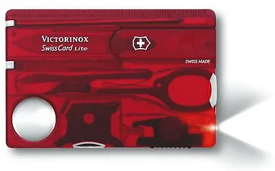 Victorinox Swiss Army Card Lite Red Transparent 0.7300.T • $34.99