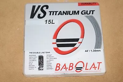 New BABOLAT VS Titanium Gut Silver 15L 44' 1.35mm 9978 - NEW • $49.95