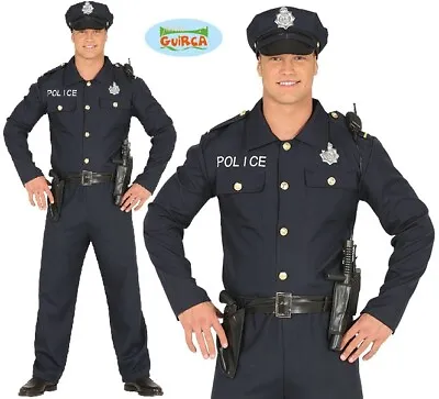 Mens US Police Fancy Dress Costume Men's USA Cop Outfit Fg • £29.99