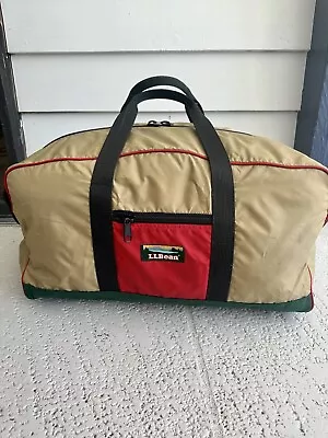 LL Bean Large Vintage Duffle Travel Bag  • $64.95