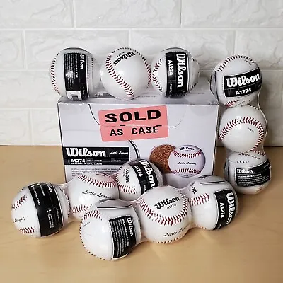 Wilson Little League Leather Baseballs Practice Tee Ball One Dozen A1274 • $74.98