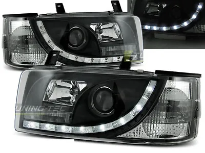 Faros LED DRL Busque For VW T4 90-03 TRANSPORTER Daylight Black Envío Gratis LPV • $411.52