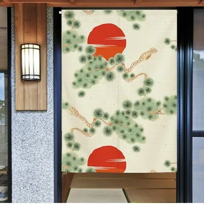 Japanese Noren Cotton Linen Crane Print Door Hangings Drapes Room Divider Adorn • $49.58