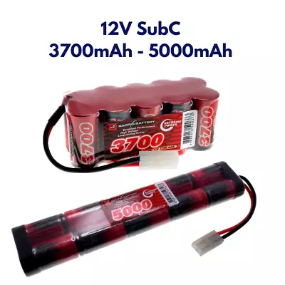 12V SubC SC Premium Racing RC NiMh Battery Pack +Custom Connector -3700-5000mAh • £33.50