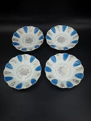 4 VINTAGE Collectible WhiteBluegold  Saucers From PICO Made In Occupied Japan • $19.95