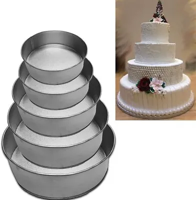 Cake Baking 3d Pans 4 5 Tier Shape Tins Birthday Wedding Celebration Round Mold • £24.99