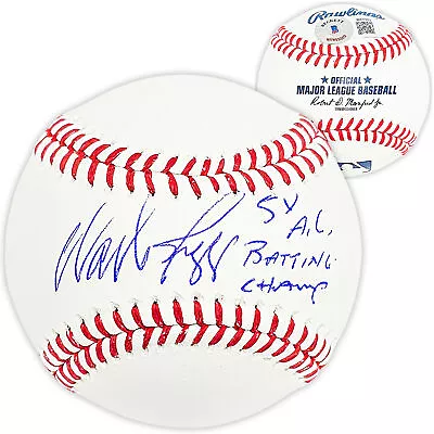 Wade Boggs Autographed Mlb Baseball Red Sox 5x Al Batting Champ Beckett 215040 • $89