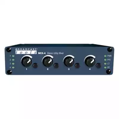 Broadcast Tools Mix-4 Stereo Audio Mixer W/ Microphone Pre-Amp • $419