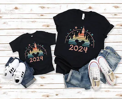 Family Disney Vacation Shirt 2024 Matching Custom Mouse Castle Shirts Adult Kids • $12.99