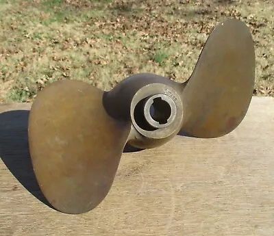 Excellent Vintage Michigan Ajc488 Brass Boat Motor Propeller Prop • $75