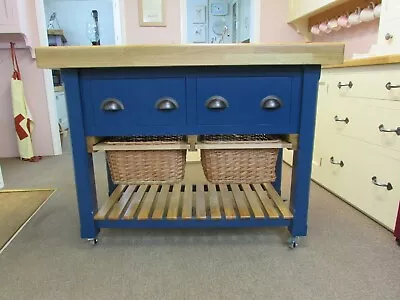 £1000 • Buy Murdoch Troon Freestanding Painted Pine Kitchen Butchers Block Oak Worktop