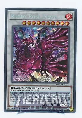 Yugioh MP22-EN077 Ruddy Rose Dragon Prismatic Secret Rare 1st Edition Near Mint • £1.79