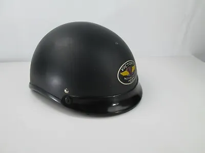 Victory Matte Black Pudding Bowl Motorcycle Helmet Size XXL  • $39.99