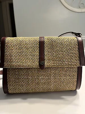 Vintage 60-70’s John Romain Woven Straw Leather Shoulder Handbag Purse • $69.99