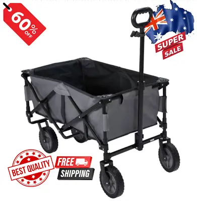 Folding Wagon Beach Trolley Outdoor Garden Cart Sports Market Picnic Camping -AU • $74.25