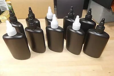 10 Ea 4-oz Black “elmer’s Glue-style” Squeeze Bottles Arts Crafts Glue Paints • $14.50
