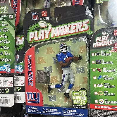 2012 NY Giants McFarlane Toys NFL Playmakers Victor Cruz 4” Figure Poseable • $29.95