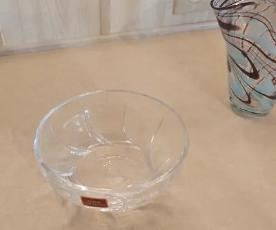 Lenox WINDSWEPT Crystal Glass 5.75 Bowl Candy Dish Swirl Pattern • $13.97