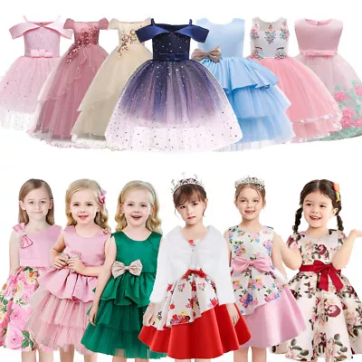 £12.49 • Buy Flower Girls Princess Dresses Kids Birthday Party Wedding Bridesmaid Formal Gown