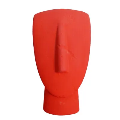 Cycladic Head Red Figurine With Scar - Casting Stone Ancient Modern Abstract Art • $58.50