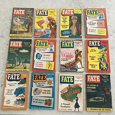 Fate Magazine Lot Of 12 1956 Full Year Volume 9 Science Fiction No Labels • $115