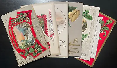 Vintage Victorian Postcard 1901-1910 Set Of 6 Assorted Christmas Cards • $12.99