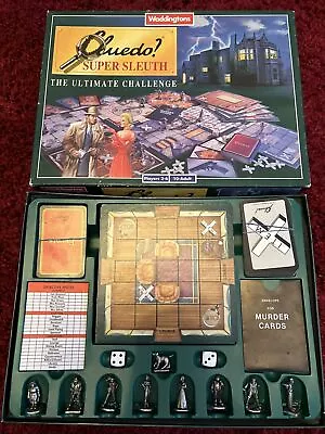 Cluedo Super Sleuth - Waddingtons - 1995 - Vintage - Good Condition • £6.99