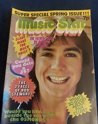 Rare MUSIC STAR Magazine 24 MARCH 1973 Cassidy Glitter Slade Rod Stewart Osmond  • £15