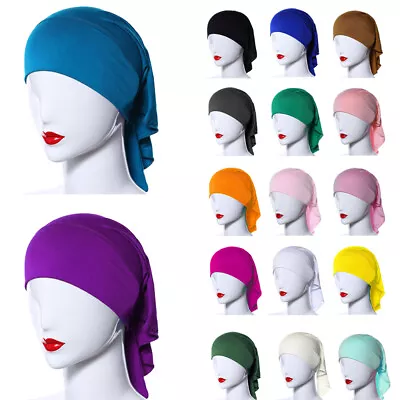 Ramadan Womens Under Scarf Bonnet Cap Bone Islamic Head Cover Hijab Wrap Hat New • $6.95