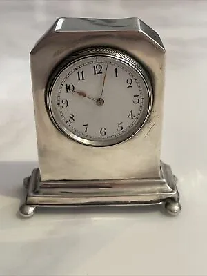 Miniature Antique Solid Silver Clock • £70