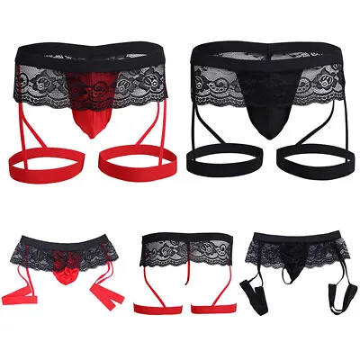 Sexy Men Lace Brief Thong Shorts  Panties Gay Underwear Lingerie Underpant🔥 • $3.68