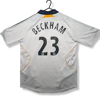 LA GALAXY David BECKHAM Football Shirt Men's Large ADIDAS Home 2007-2008 07/08 • £44.99