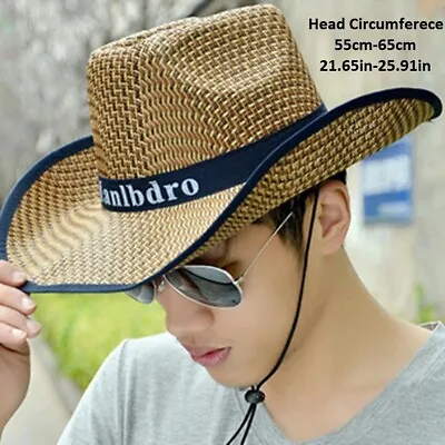 Summer Straw Hat Braided Sunhat Cowboy Hat For Man And Women • $10.75