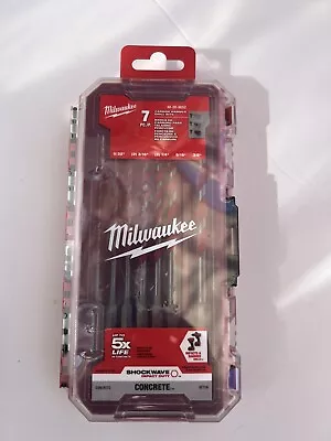 Milwaukee 48-20-9057 7pc. Large SHOCKWAVE Carbide Hammer Drill Bit Kit • $20