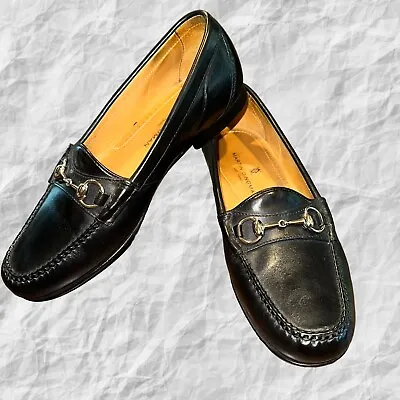 Martin Dingman Horsebit Loafer Black Size 9M Mens Brazil Leather Slip On • $37.46