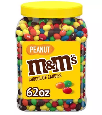 M&M'S Peanut Milk Chocolate Candy Bulk Jar (62 Oz.) - Colorful Chocolate Candy • $27.50