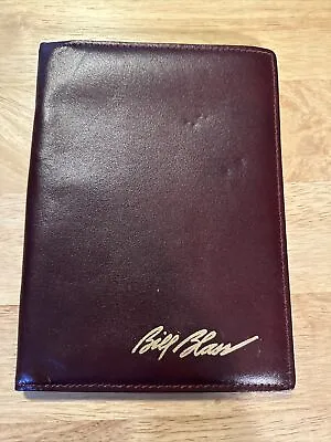 Vtg Bill Blass Genuine Leather Portfolio Folder 5x7 Notepad Holder Pen Holder • $14.99