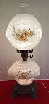 Vintage Hurricane Lamp FLORAL LIONS 3-way 22.5  Phoenix • $69.99