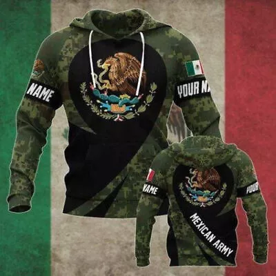 Personalized Camo Mexico Eagle Mexican 3D HOODIE Christmas Gift Halloween Gift • $26.55